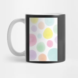 Colorful Pastel Polka dot watercolor pattern Mug